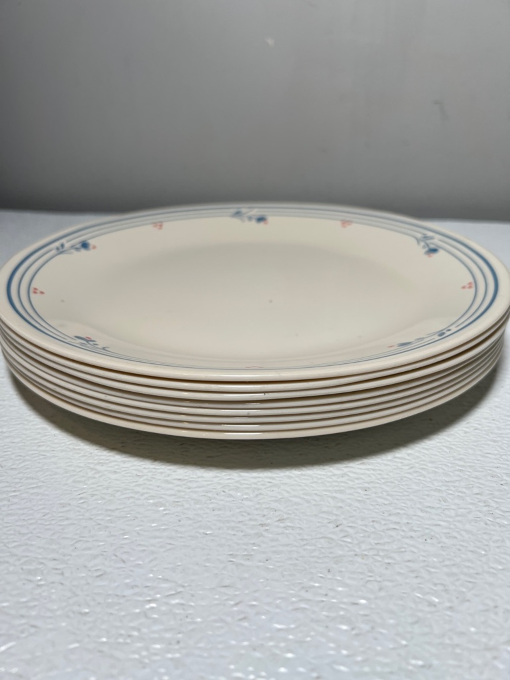 Vintage Corelle Dinner Plates, Country Violets, 4-Piece Set, USA Made Rare